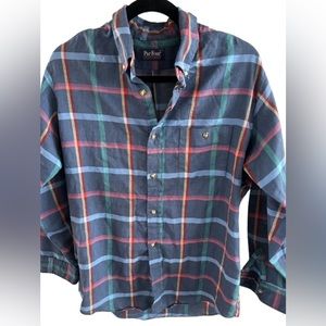 Par Four Sportswear XL Tall Men's Button Up Short Sleeve Golf Shirt cotton blend